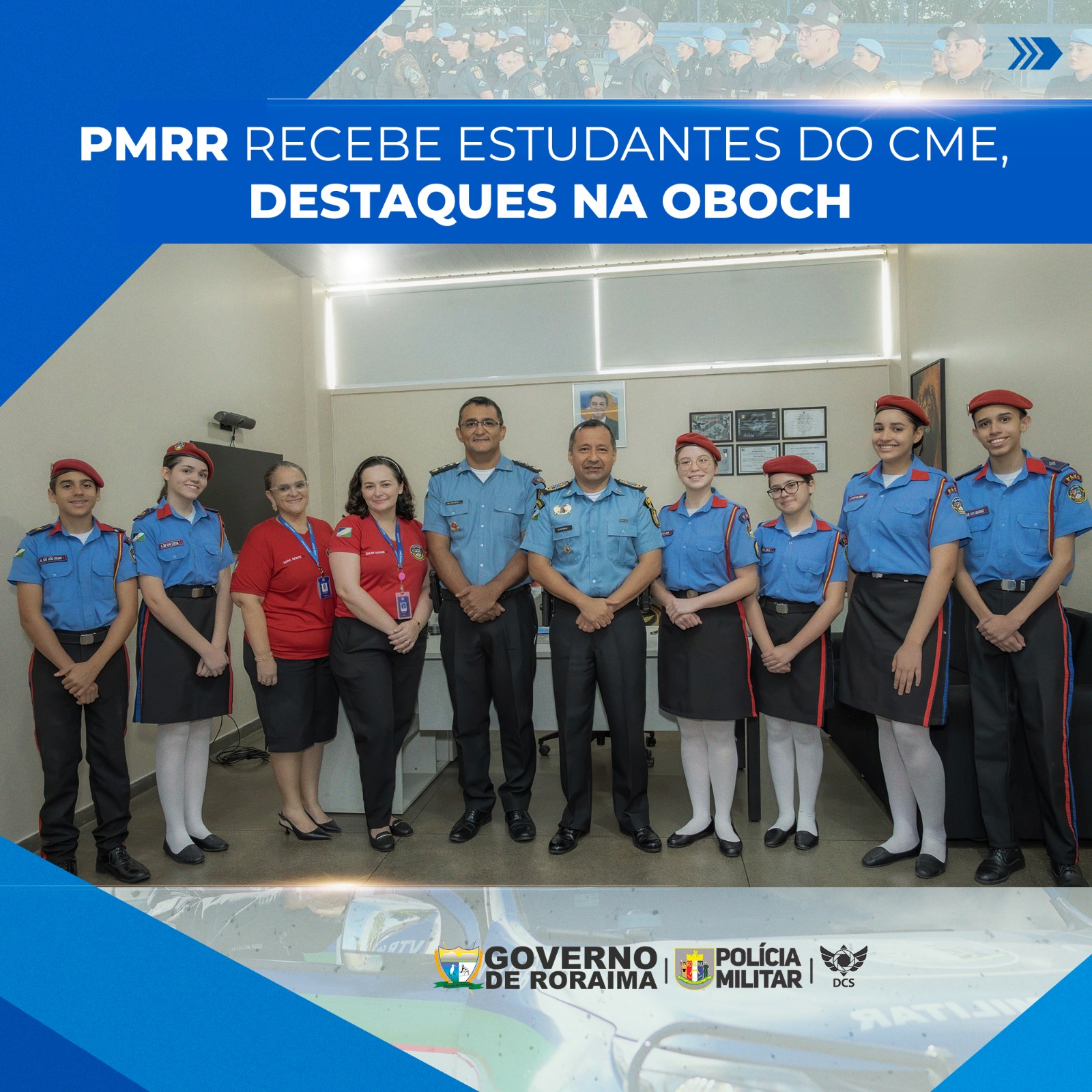 PMRR recebe estudantes do CME, destaques na Olimpíada Brasileira Online de Ciências Humanas (OBOCH)
